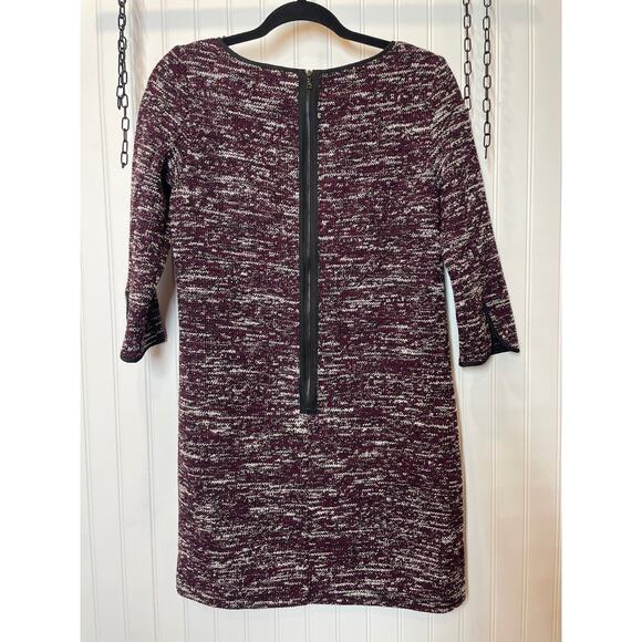 Ann Taylor Marled Knit Sheath Dress Purple Knit Mini Sweater Dress Size S - Picture 3 of 7